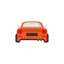 Car back view Royalty Free Vector Image - VectorStock