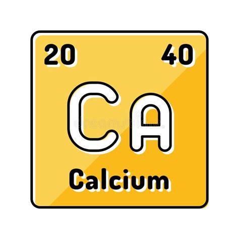 Calcium Chemical Element Color Icon Vector Illustration Stock Vector