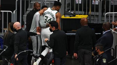 Giannis Antetokounmpo injury update: Bucks star out for rest of Game 4 ...