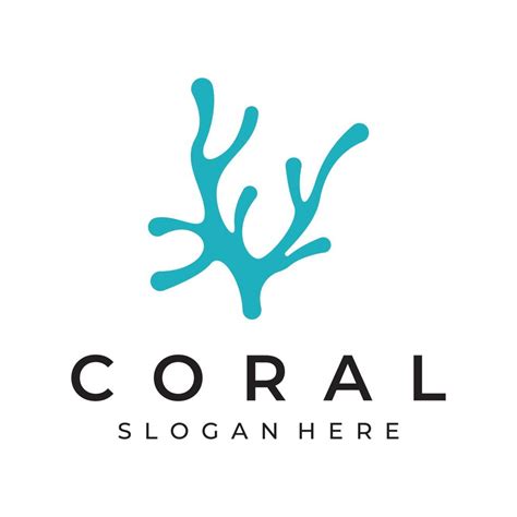 Beautiful colorful underwater natural coral reef logo creative design. Coral reefs for fish ...