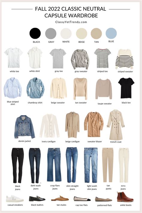 My 30 Piece Fall 2022 Classic Casual Neutral Capsule Wardrobe