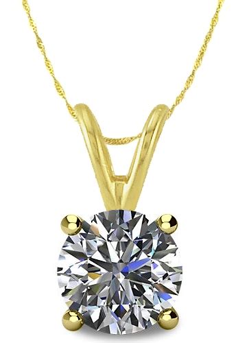 Elite Jewels 0 50tcw 14K Yellow Gold Round Brilliant Cut Certified SI2