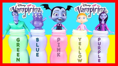 New Learn Colors With Vampirina Slime Bottles And Surprise Toys Ellie Sparkles Youtube