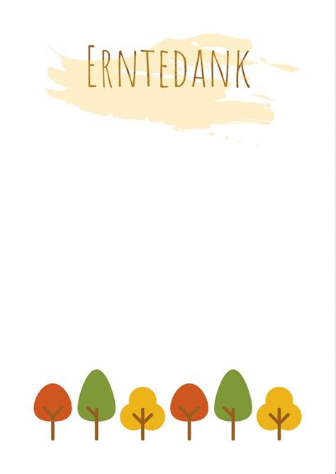 The Words Erntebank Are Written In Brown And Green Trees On A White