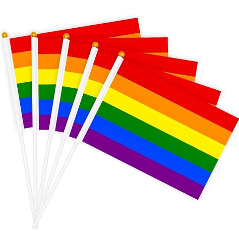 St Ck Kleine Rainbow Pride Flag Stick X Cm Handheld