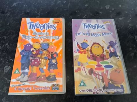 2 Tweenies Vhs Videos Lets All Make Music And Music Is Pop A Rooney £20 00 Picclick Uk