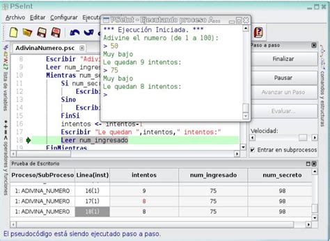 PROGRAMACIÓN BÁSICA EN PSEINT Pseint