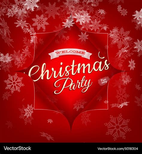 Merry Christmas Party Invitation Template Eps 10 Vector Image