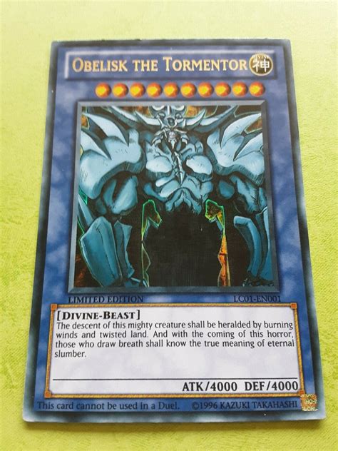 Mavin Yugioh Obelisk The Tormentor LC01 EN001 ULTRA RARE Limited