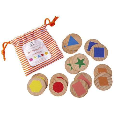 Memory Game Shapes Wooden Matching Pairs Mindconnect Australia