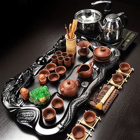 Buy Tea Set Tea Serving Tray Kung Fu Tea Set With Wood Solid Wood Tea