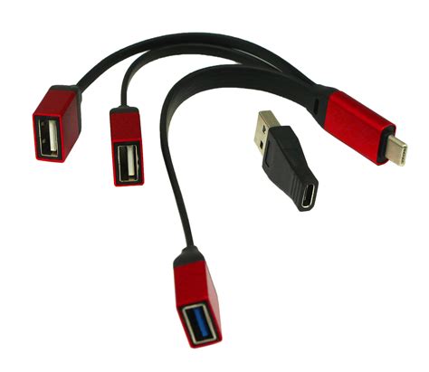 Buy USB C OTG Cable SinLoon Type C 3 1 Male To 3 Port USB Female OTG