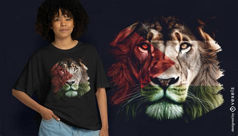 Majestic Lion T Shirt Design Psd Editable Template