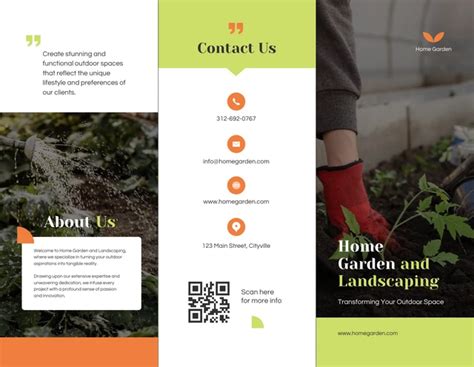 Home Garden and Landscaping Brochure Template - Venngage