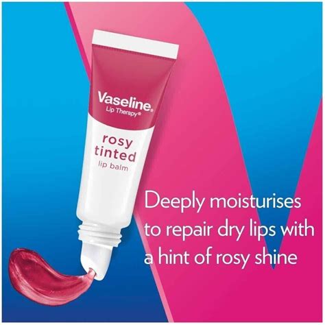 1 Vaseline Lip Therapy Rosy Tinted Lip Balm 10g For Dry Lips With Rosy