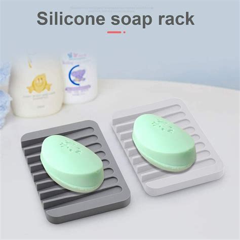 Porte Savon En Silicone Avec Gouttoir Antid Rapant Bo Te Savon