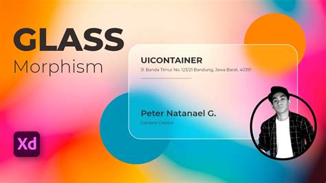 Tutorial Adobe Xd Buat Efek Glass Morphism Id Youtube