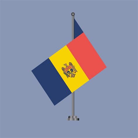 Premium Vector Illustration Of Moldova Flag Template