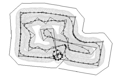 exemplary map generated trajectory  covered area