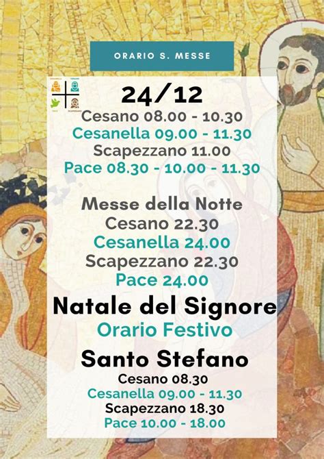 Orario Sante Messe Natale E S Stefano Buon Samaritano Senigallia