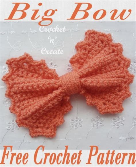 Crochet A Big Bow Free Crochet Pattern Craftorator