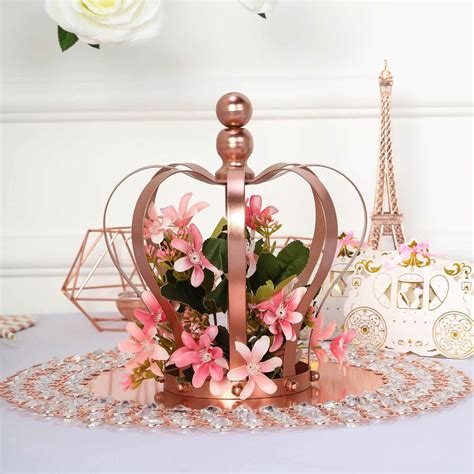 9 Blushrose Gold Metal Royal Crown Cake Topper Wedding Cake Decor