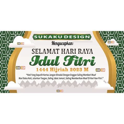 Contoh Spanduk Ucapan Selamat Hari Raya Idul Fitri Banner Frozen Food