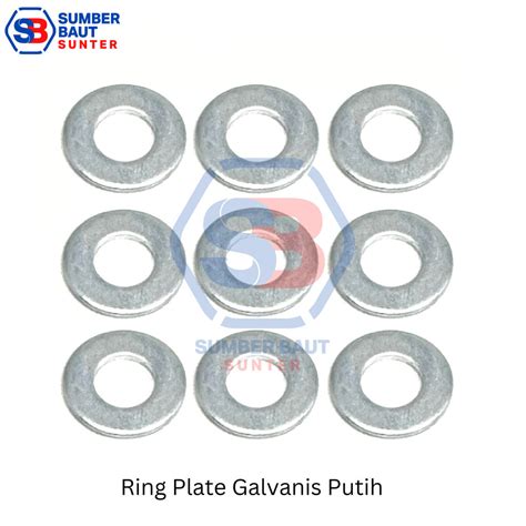 Jual M16 Ring Plat Besi Galvanis Putih WP Washer Plate 16mm Shopee