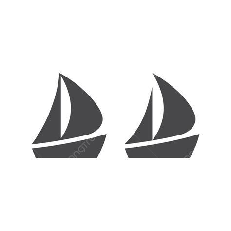 Boat Or Yacht Simple Black Vector Icon Symbol Travel Yacht Vector