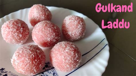 Gulkand Ladoo Recipe Gulkand Ke Laddu Holi Recipe Coconut Gulkand Ladoo Gulkand Laddu