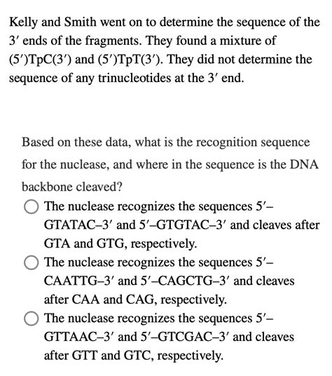 Solved Discovery of the first restriction endonuclease to be | Chegg.com 