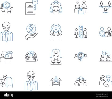 Workforce Planning Line Icons Collection Forecasting Analysis