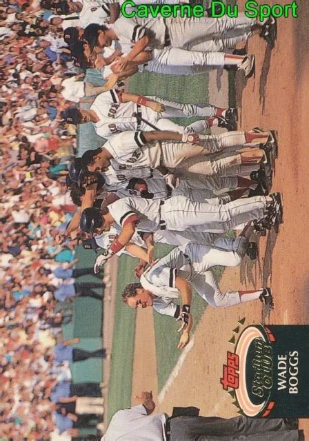 520 WADE Boggs Boston Red Sox Topps Baseball Card Stadium Club 1992 EUR