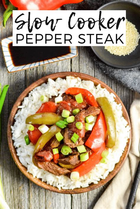 Slow Cooker Pepper Steak Recipe - JoyFoodSunshine