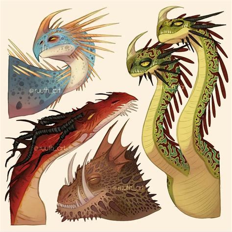 Four Types Of Dragon Like Creatures