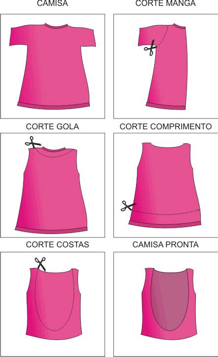 Como Fazer Uma Camisa De Manga Virar Camiseta Agulha De Ouro Ateli