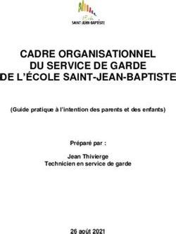 CADRE ORGANISATIONNEL DU SERVICE DE GARDE DE L ÉCOLE SAINT JEAN