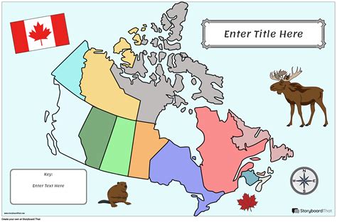 Mappa Poster 26 Paesaggio A Colori Canada Storyboard