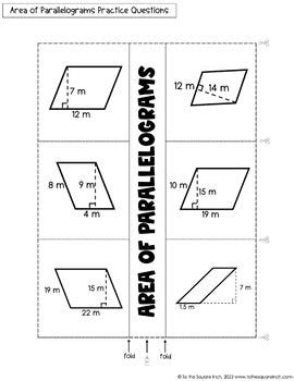 6th Grade Math Interactive Notebook – To The Square Inch