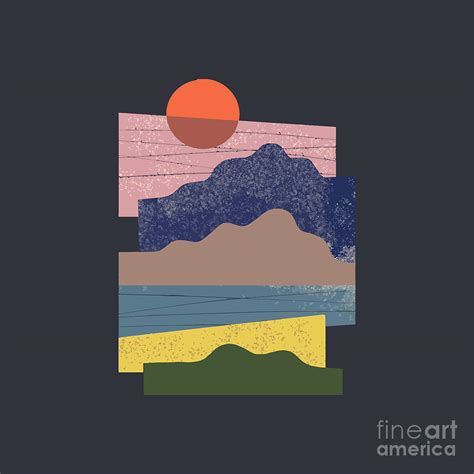 Colorblock Landscape Digital Art By Anisa Kumala Fine Art America