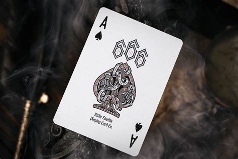 666 Playing Cards Rose Gold Edition Riffle Shuffle Playing Card Co