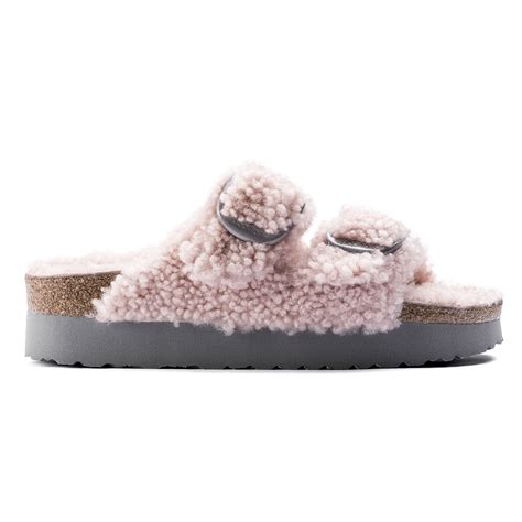 Arizona Big Buckle Shearling Shearling Teddy Crystal Rose Birkenstock