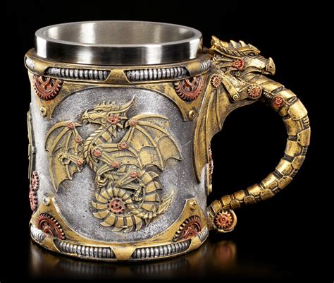 Steampunk Dragon Tankard Goblets And Tankards Goblets And Mugs Home