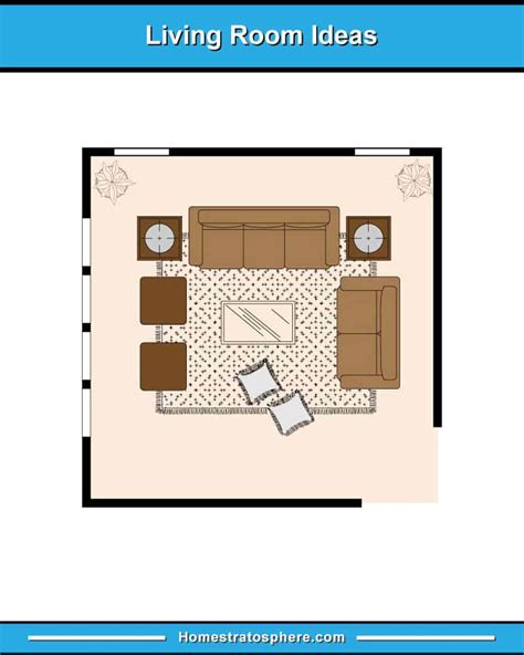 Living Room Furniture Layouts Described With Floor Plan Illustrations