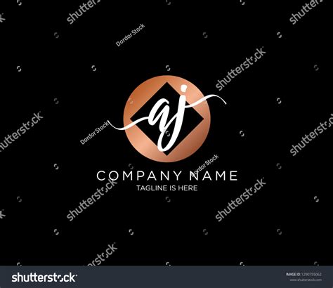 Aj Initial Handwriting Logo Vector Stock Vector Royalty Free