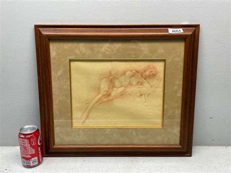 MCM Conte Crayon Nude Signed Martucci Dixon S Auction At Crumpton
