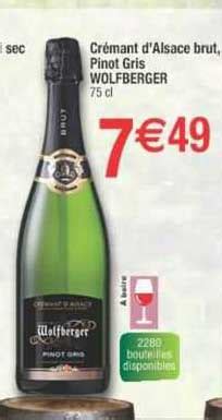 Promo Cr Mant D Alsace Brut Pinot Gris Wolfberger Chez Cora Icatalogue Fr