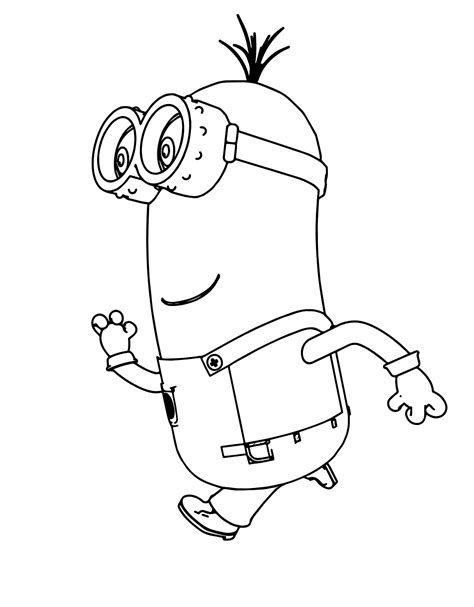 Minion Kevin Coloring Pages Printable Sheets Simple To Draw Easy