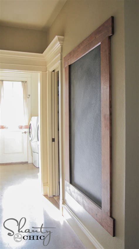 Diy Framed Chalkboard Wall Shanty Chic