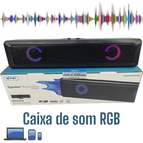 Caixa Som Para Tv Smart Soundbar Subwoofer Pc Rgb Usb P2 Shopee Brasil